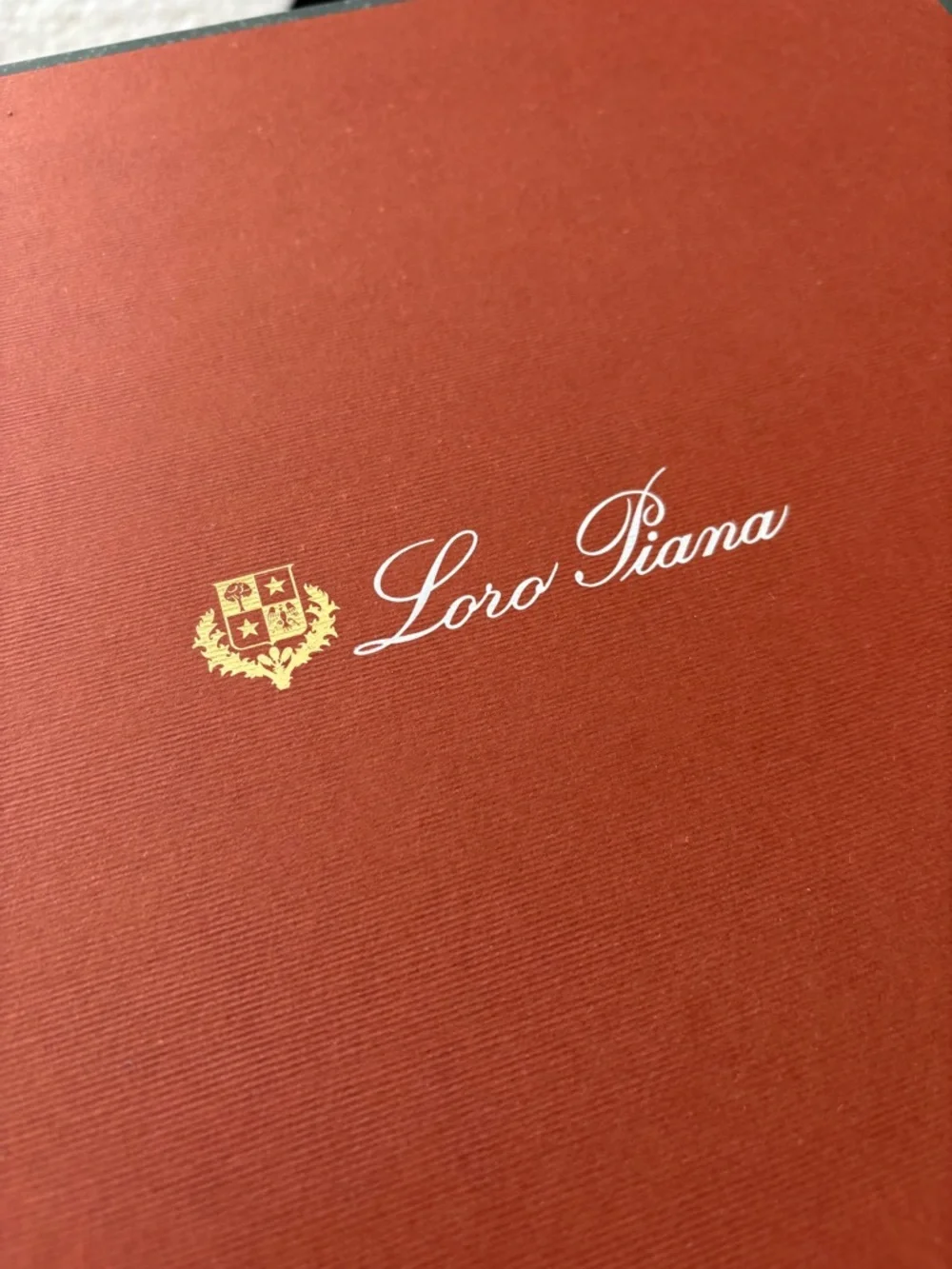 Loro Piana Rust Red Gift Box with Gold Logo